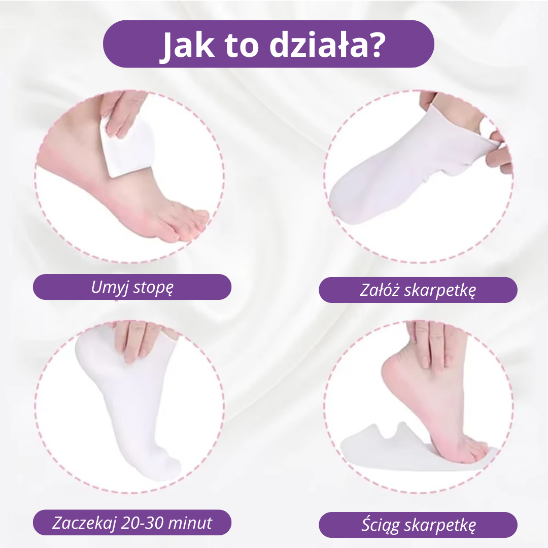 GlowFeet - skarpetki utrzymujące zdrowe i zadbane stopy