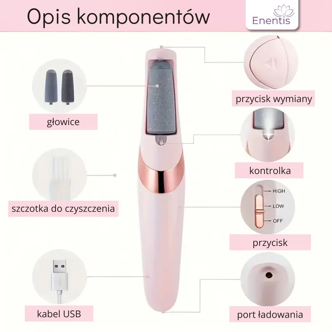 Elektryczne narzędzie do pielęgnacji stóp PediGlow – domowe SPA w Twojej dłoni!