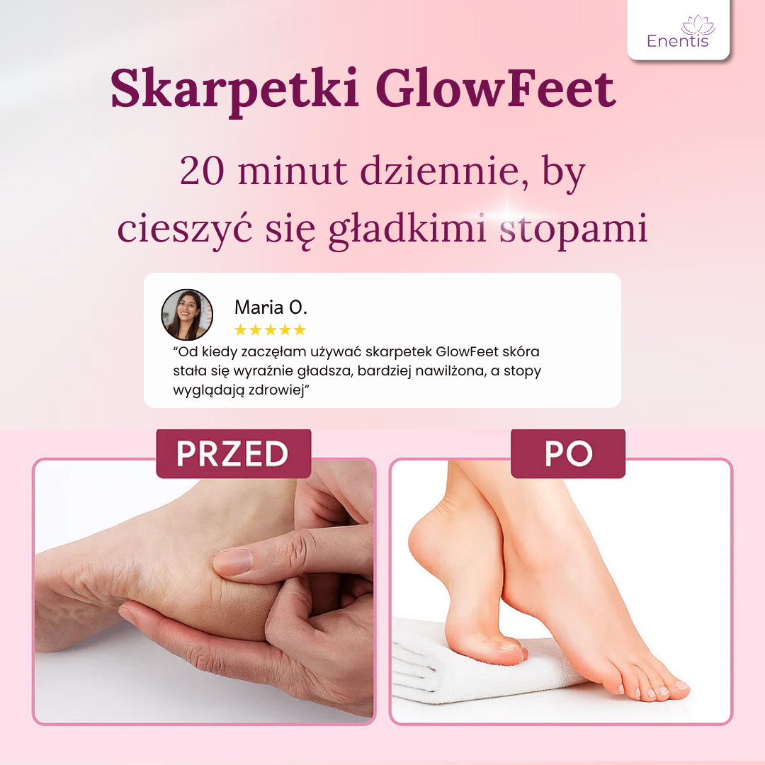 Skarpetki GlowFeet - zdrowe i nawilżone stopy od pierwszego użycia